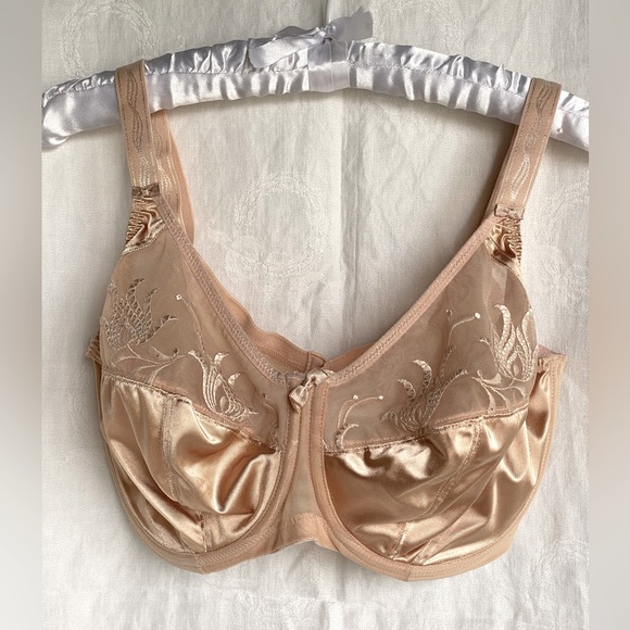 Elomi Caitlyn Nude Beige Underwired Full Coverage Side Support Bra Size 34G - Picture 6 of 14